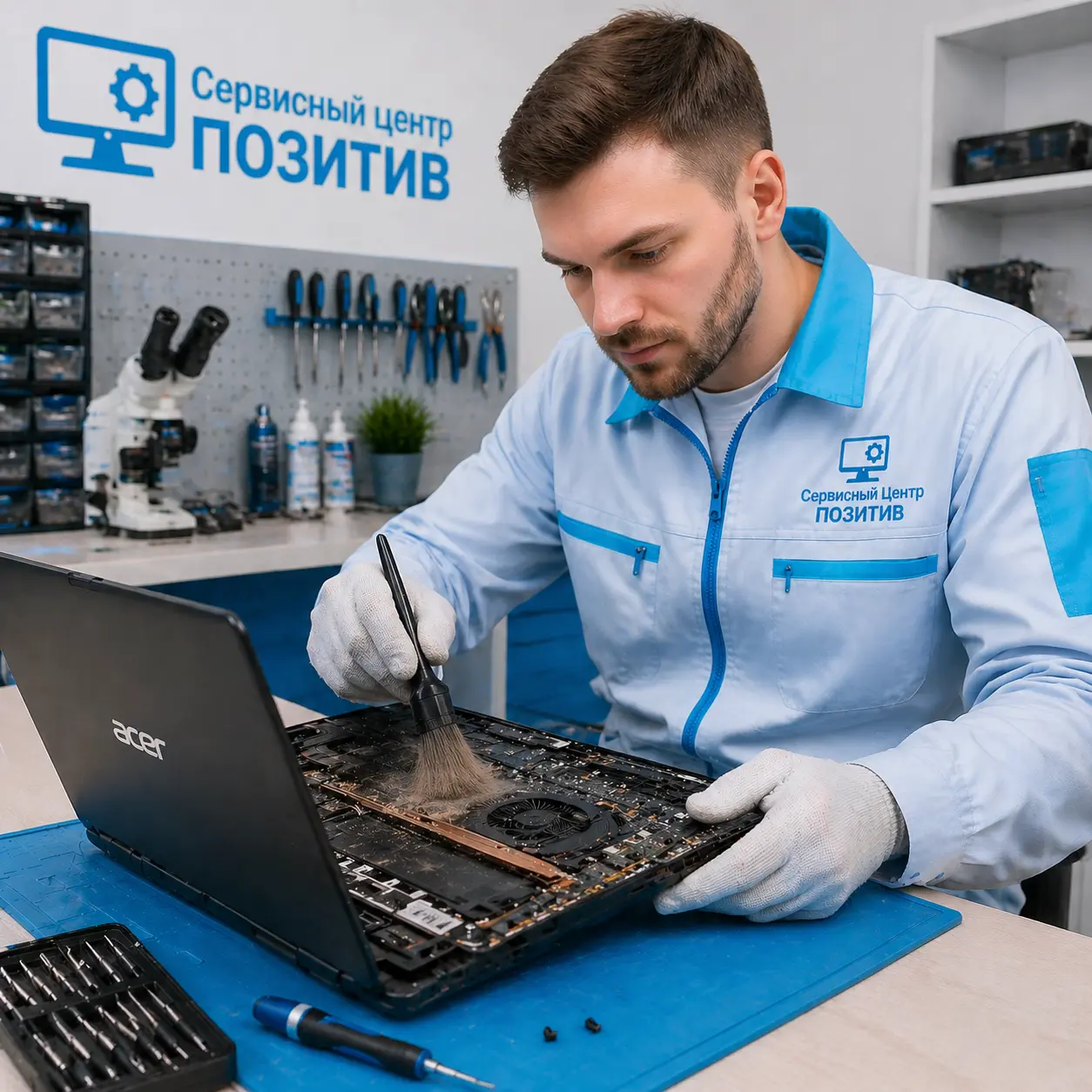 Чистка ноутбука Acer от пыли в Томске | Замена термопасты