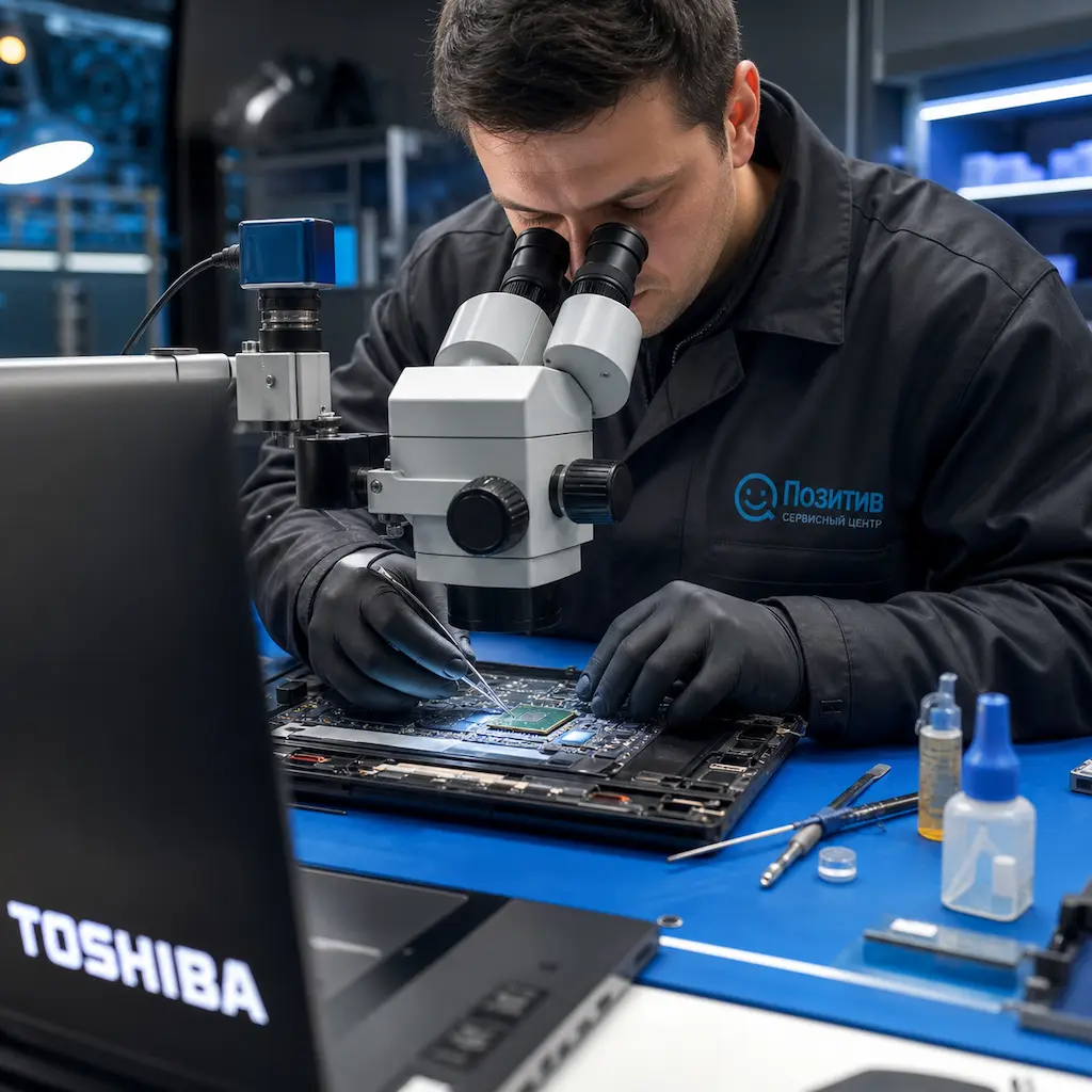 Замена видеокарты ноутбука Toshiba в Томске