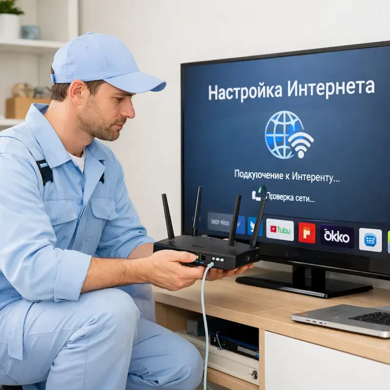 Настройка интернета на телевизоре в Томске