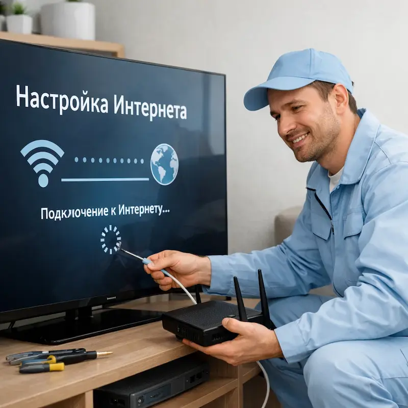 Настройка интернета на ТВ в Томске