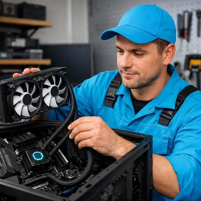 Установка водяного охлаждения на компьютер в Томске