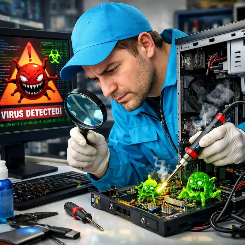 Вылечить компьютерный вирус в Томске